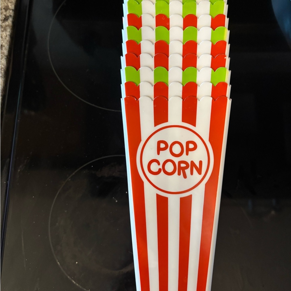 Red and White Popcorn Boxes for Parties